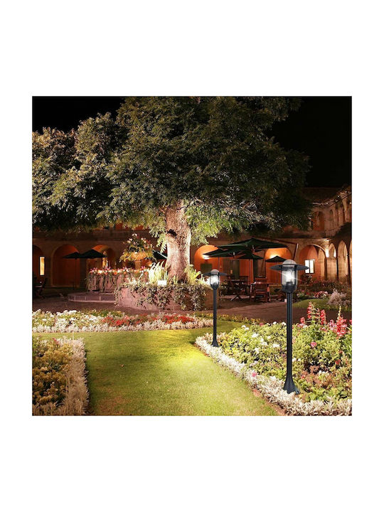 V-TAC Outdoor Floor Lamp Small Post 60W IP44 for E27 Light Bulb Black