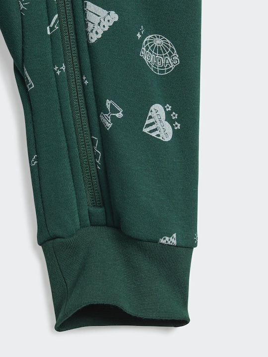 adidas Brand Love Baby Bodysuit Long-Sleeved Cgreen/white/pullim
