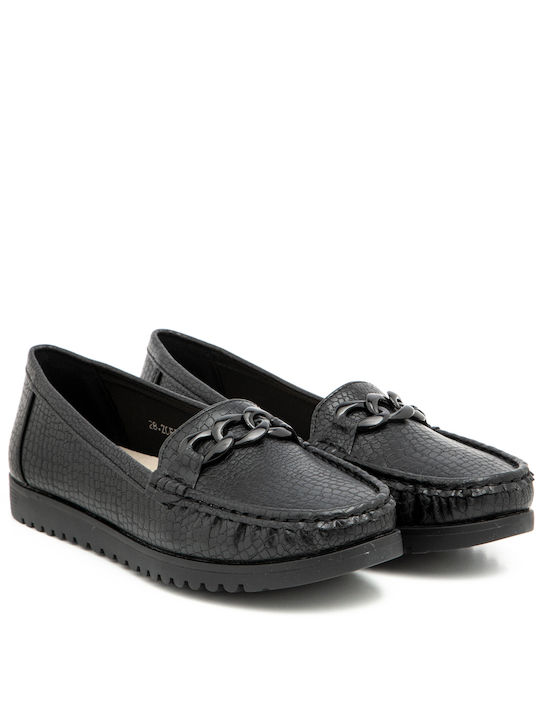 Mokassins für Frauen Antrin ZOFIA-165 BLACK MOCASSINES