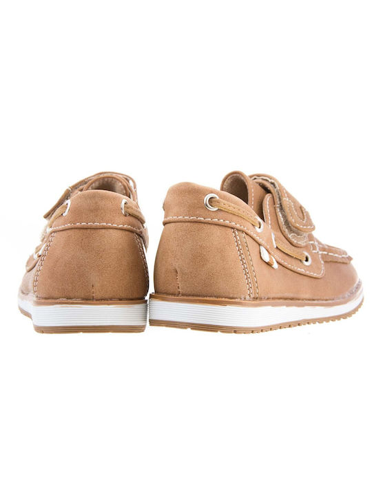 ANTRIN CHILDREN'S MOCCASIN BOY WITH SCRUBS 3NS599A18 CAMEL SHOE