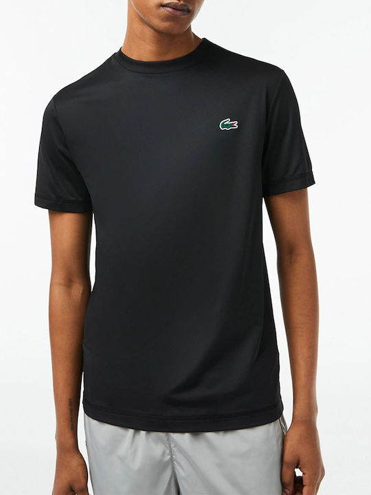 Lacoste Ανδρικό Αθλητικό T-shirt Κοντομάνικο Μαύρο