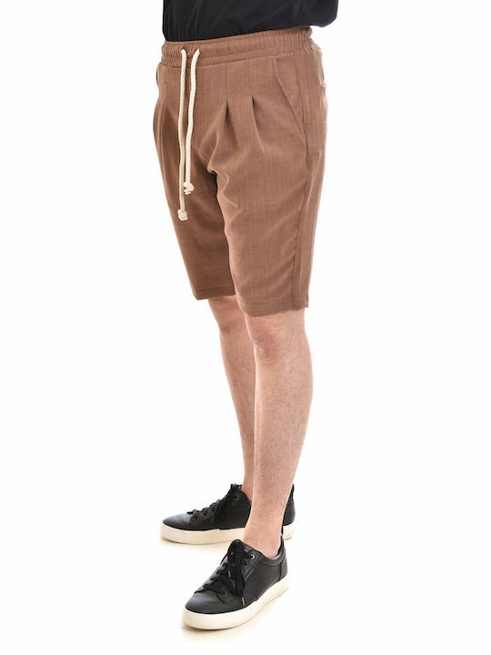 Twin Black Men's Shorts Brown