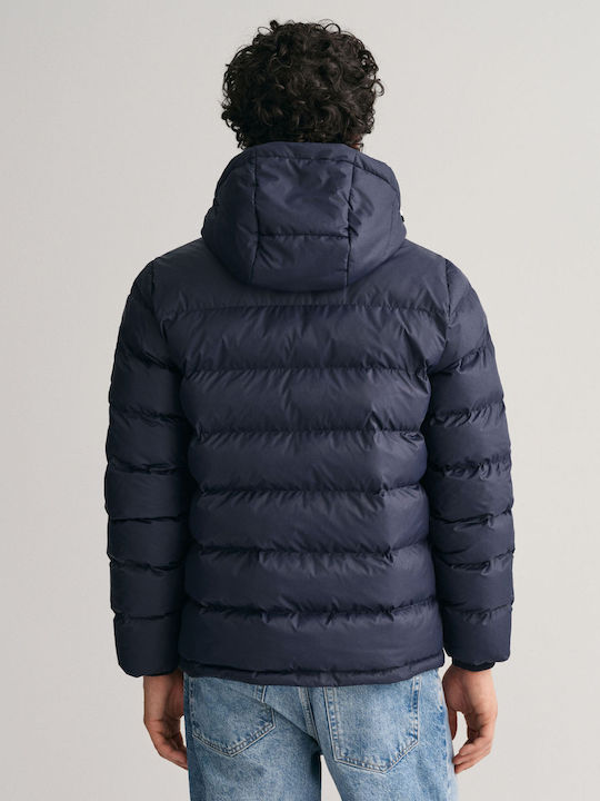 Gant Men's Winter Puffer Jacket Waterproof Blue