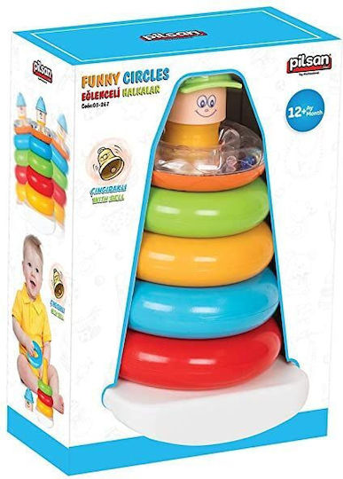 Pilsan Jucărie de Stivuire Funny Circles cu Sunete pentru 12++ Luni