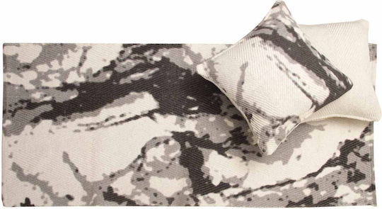 Viopros Rectangular Gray Living Room Rug 135x190cm