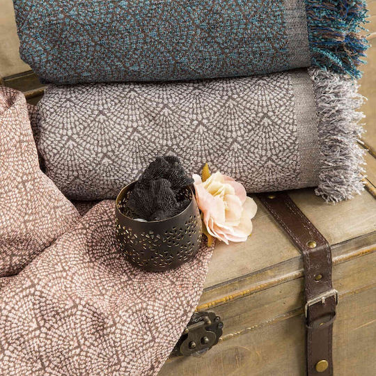 Borea Βεντάλια Ριχτάρι Πολυθρόνας Chenille 180x180εκ. Γκρι