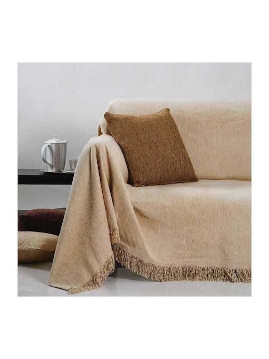 Anna Riska 1300 Ριχτάρι Πολυθρόνας Chenille 240x180εκ. Sand
