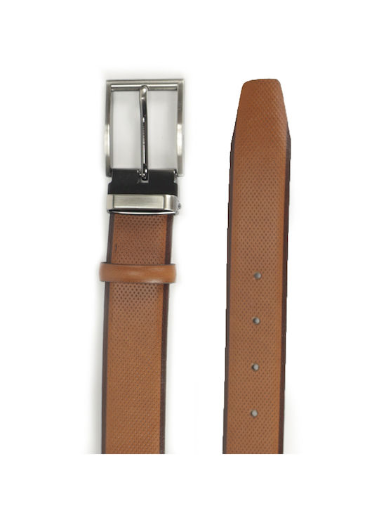 Gad Men's Leather Belt Tabac Brown