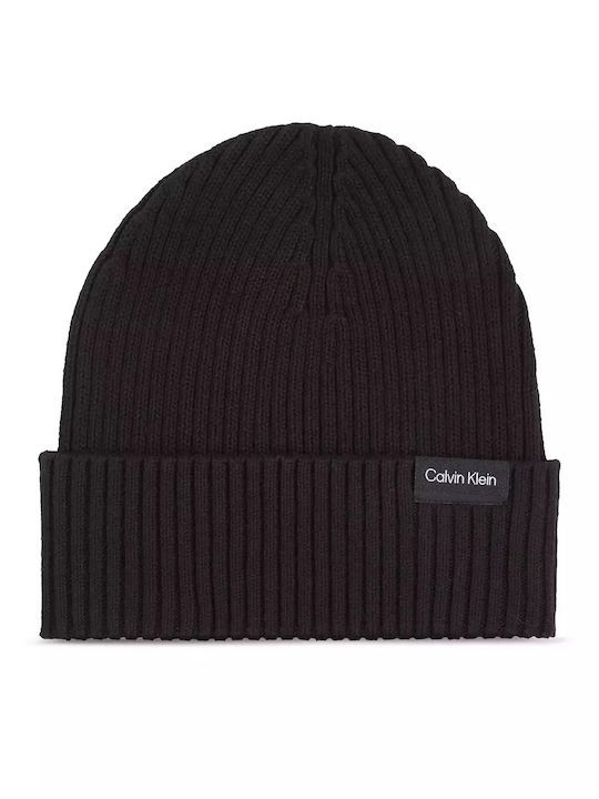 Ribbed Beanie Cap Black