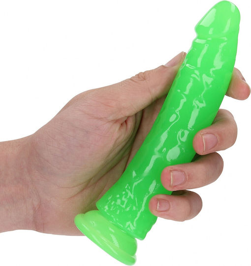 Shots Glass Dildo with Balls and Suction Cup Green 15.5cm