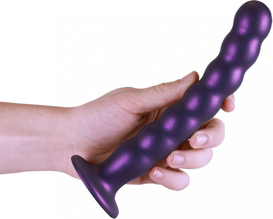 Shots Glass Dildo with Balls and Suction Cup Purple 20.5cm