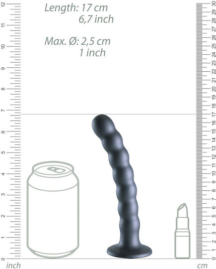 Shots Ρεαλιστικό Dildo Γκρι 16.5cm