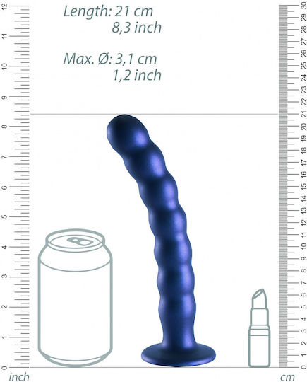 Shots Ρεαλιστικό Dildo με Όρχεις Μπλε 20.5cm