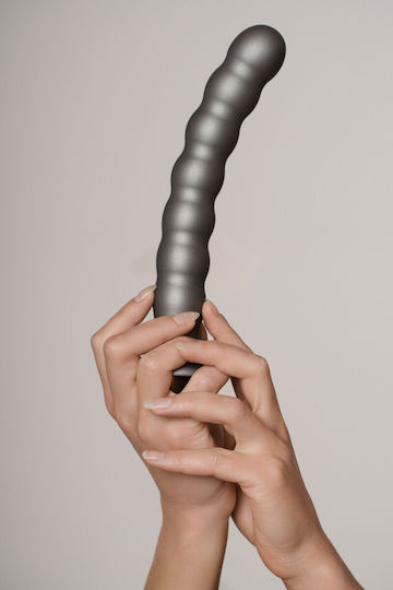 Shots Glass Dildo with Balls and Suction Cup Purple 20.5cm