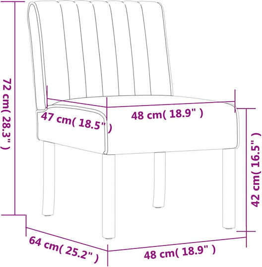 Armchair Yellow 48x64x72cm