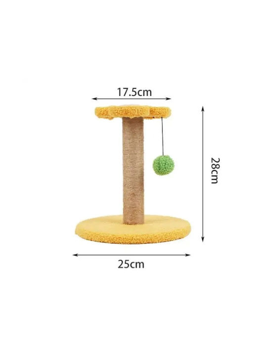 Kratzbaum Pole Gelber 25x25x28cm