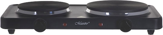 Maestro Countertop Burner Emaille Double Schwarz