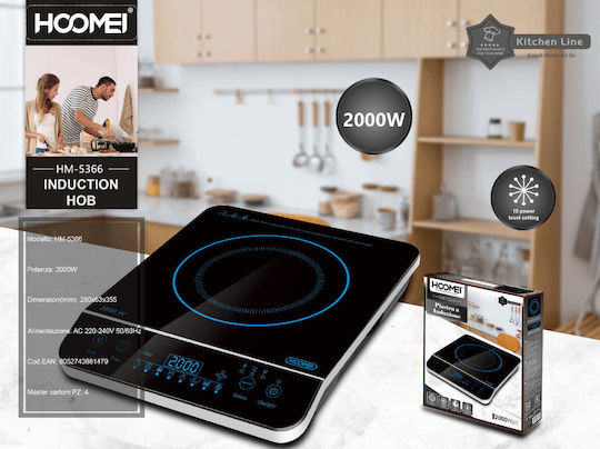 Hoomei Hoomei Countertop Burner Induction Single Black