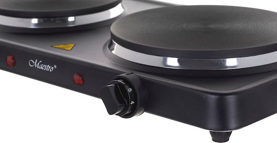 Maestro Countertop Burner Emaille Double Schwarz