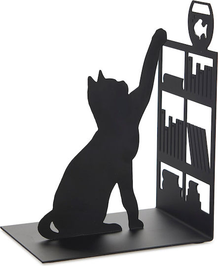 Metallic Bookend in Black Color 10x17x13cm