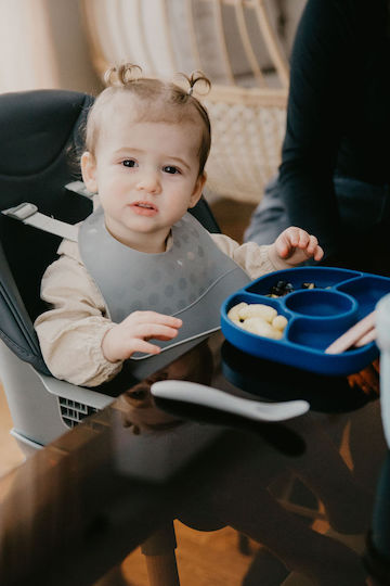 Bbluv Set de hrănire din Silicon cu Bază Antiderapantă Albastru 4buc