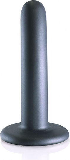 Shots Ouch! Smooth Silicone G-Spot Glass Dildo with Balls and Suction Cup Gray 12cm