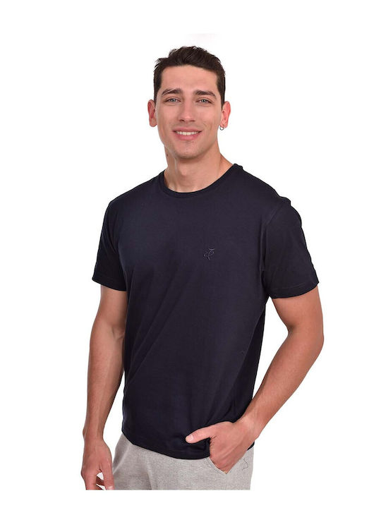 Target Ανδρικό T-shirt Κοντομάνικο Navy Μπλε