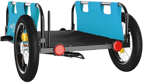 Vidaxl Anhänger Fahrradzubehör Blaues Oxford-Gewebe Eisen