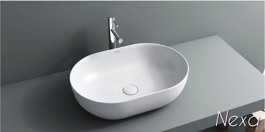 Soncera Nexa Επικαθήμενος Νιπτήρας Πορσελάνης 55x33x15cm Λευκός