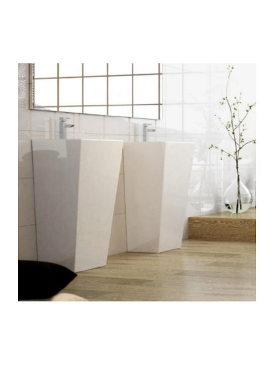 Karag Marais Floor Sink Porcelain 44x38x83cm White