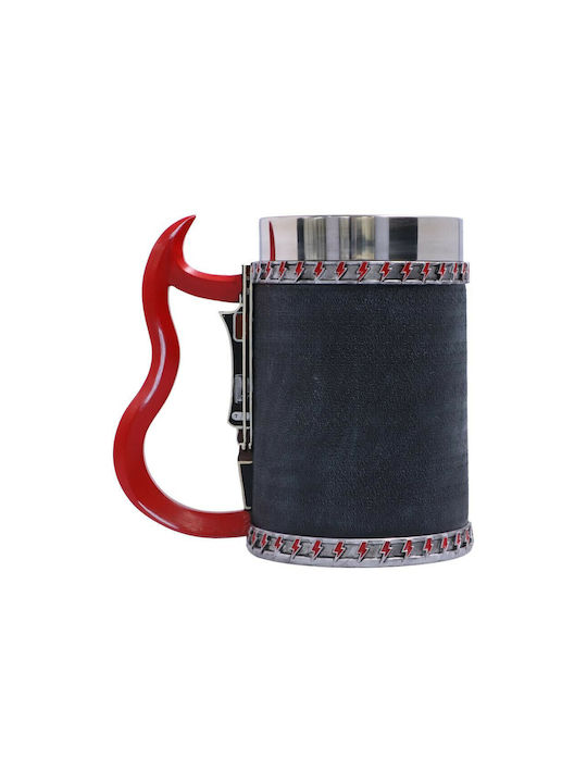 Nemesis Now AC/DC Back In Black Tankard Glass Beer, μπίρας made of Metal in Black Color 600ml