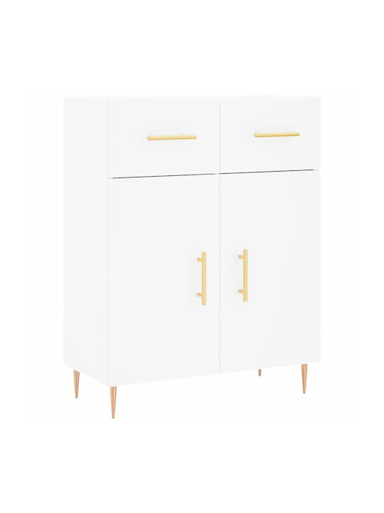 Wooden Buffet with Drawers White L69.5xW34xH90cm