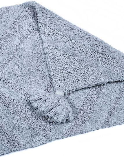 Madi Badematte Baumwolle Rechteckig Labirinto 7882-01 Gray 60x90cm