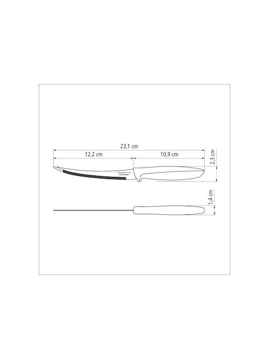 Tramontina Plenus Knife Peeling from Stainless Steel 12cm