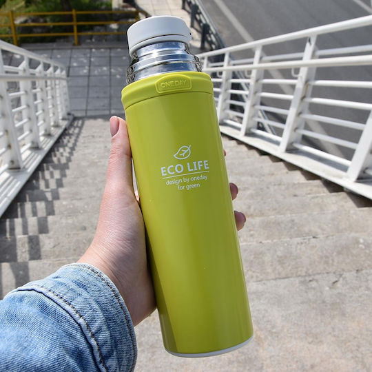 TnS Μπουκάλι Θερμός Ανοξείδωτο 450ml Πράσινο με Επιστόμιο