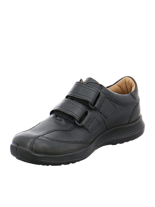 Leder Herren Freizeitschuhe Anatomisch Schwarz