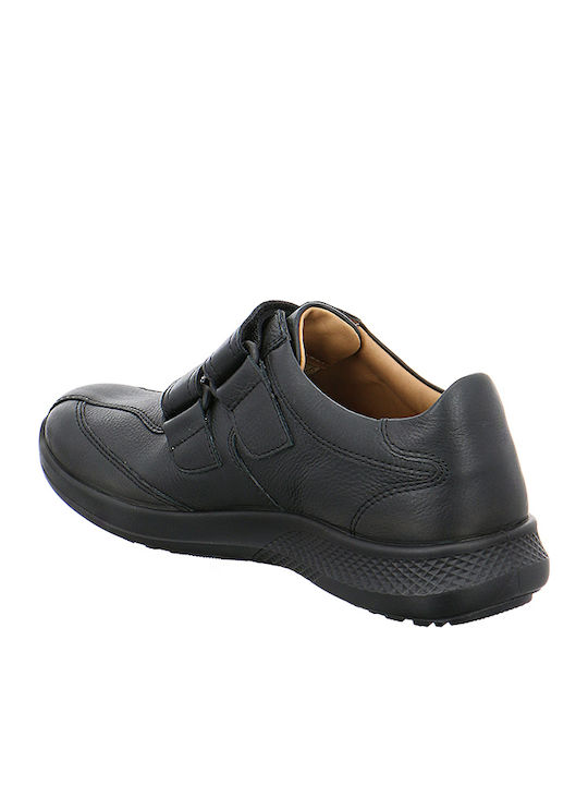 Leder Herren Freizeitschuhe Anatomisch Schwarz