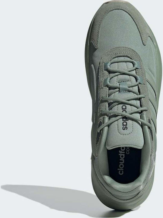 Ozelle Chunky Sneakers Silver Green / Carbon