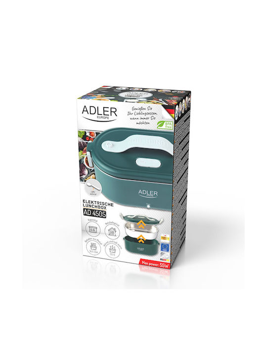 Adler Inox Electric Lunch Box Green 800ml