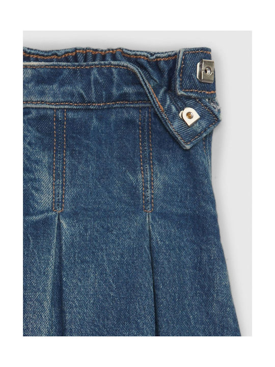 GAP Kids Pleated Denim Skirt Blue