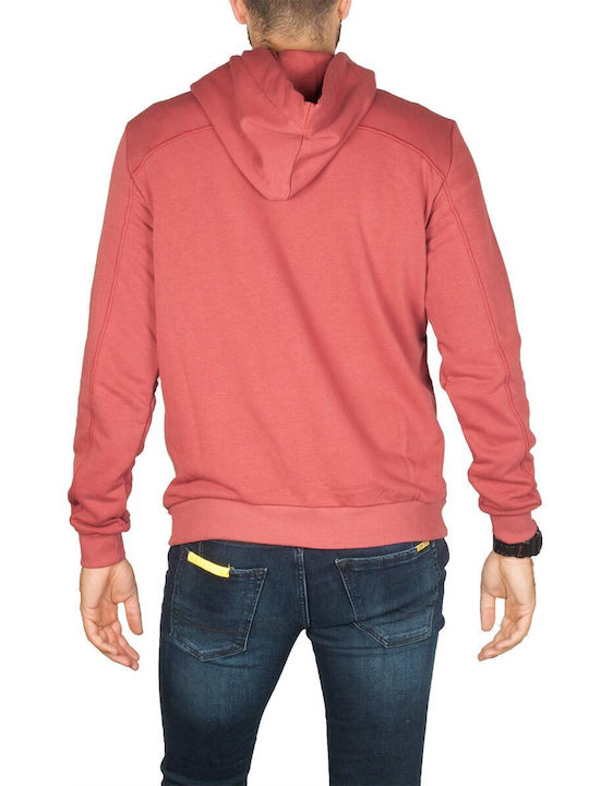 Bigbong Men's Sweatshirt with Hood and Pockets Red