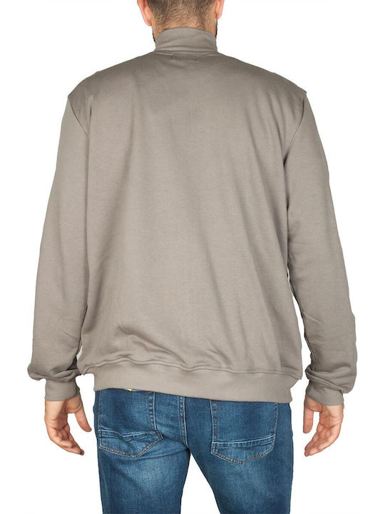 Bigbong Men's Sweatshirt Jacket with Hood and Pockets Gray