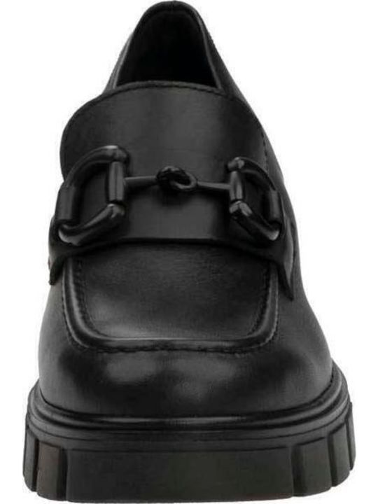 Leather Black Medium Heels