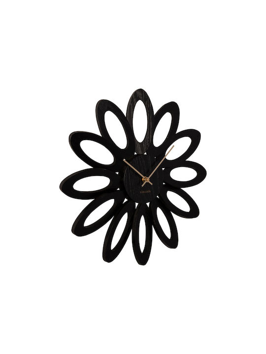 Karlsson Fiore Wall Clock Wooden Black Ø40cm