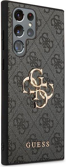 Guess Metal Logo Back Cover Μεταλλικό Γκρι (Galaxy S23 Ultra)