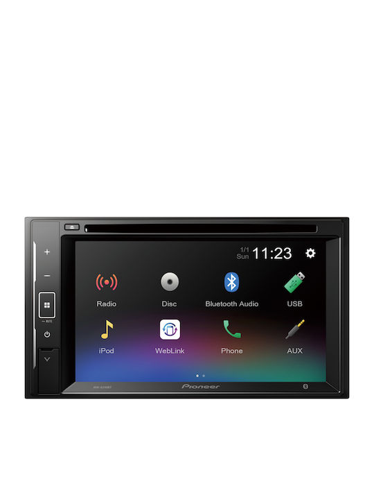 Pioneer Car Audio System 2DIN (Bluetooth/USB/AUX/WiFi/GPS/Apple-Carplay/CD) with Touch Screen 6.2"