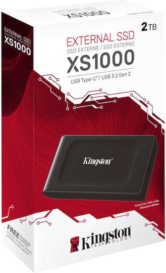 Kingston XS1000 USB-C External 1.8" SSD 2TB Black