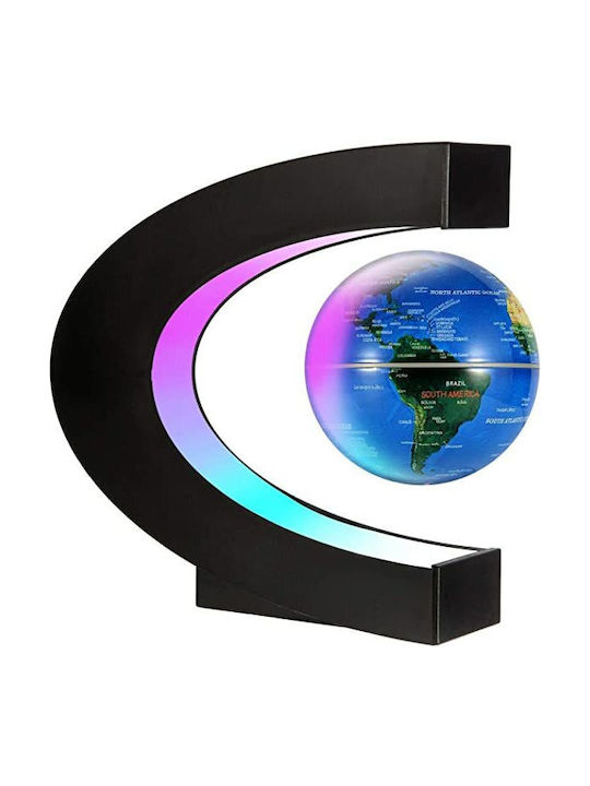Floating Illuminated World Globe with Diameter 18cm and Height 17cm