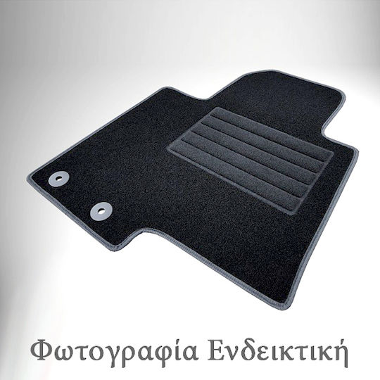 Cik Set of Front and Rear Mats 4pcs from Carpet for Opel Insignia Black