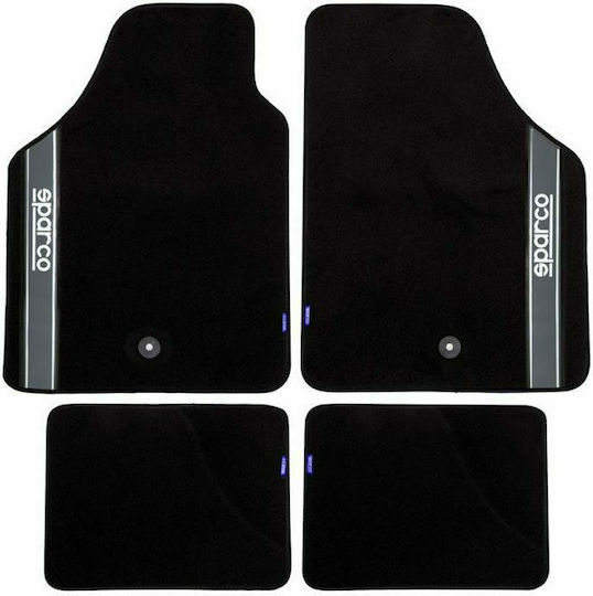 Sparco Σετ Μπροστινά και Πίσω Πατάκια Universal 4τμχ Γκρι / Μαύρο